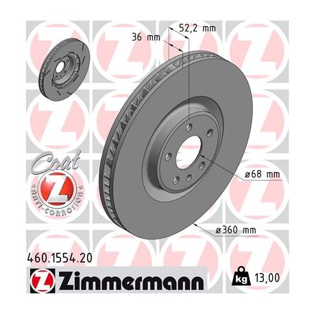 DISC ZIMMERMANN PORSCHE LEFT  Coat Z