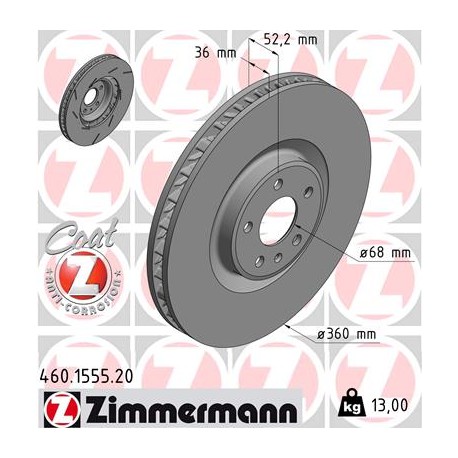 SCHIJF ZIMMERMANN PORSCHE RECHTS  Coat Z