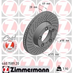 DISQUE ZIMMERMANN PORSCHE GAUCHE  Coat Z