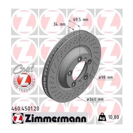 DISC ZIMMERMANN PORSCHE RIGHT  Coat Z