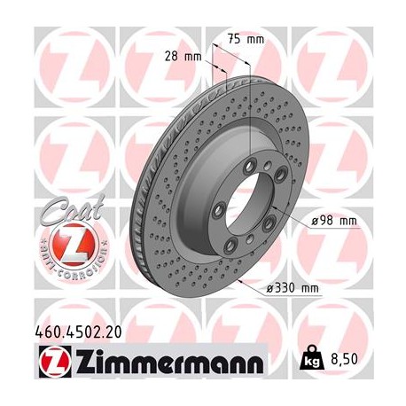 DISQUE ZIMMERMANN PORSCHE GAUCHE  Coat Z