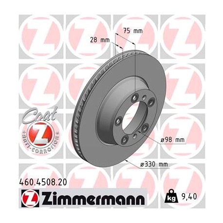 DISC ZIMMERMANN PORSCHE LEFT  Coat Z