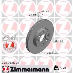 DISC ZIMMERMANN RENAULT/NISSAN Coat Z