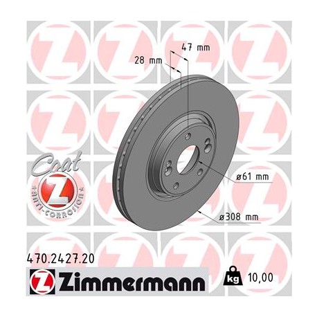 DISC ZIMMERMANN RENAULT Coat Z