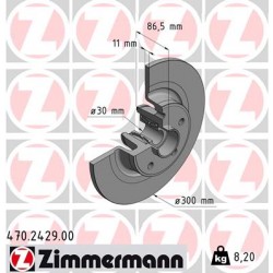 DISC ZIMMERMANN RENAULT with bearing set