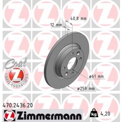 DISQUE ZIMMERMANN RENAULT/DACIA Coat Z