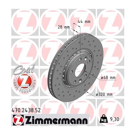 DISC ZIMMERMANN RENAULT SPORT Z