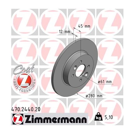 DISQUE ZIMMERMANN RENAULT Coat Z