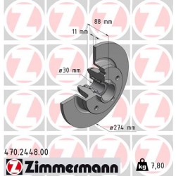 DISC ZIMMERMANN RENAULT incl. bearing set