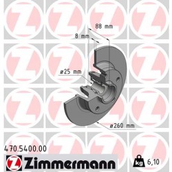 DISC ZIMMERMANN RENAULT incl. bearing set