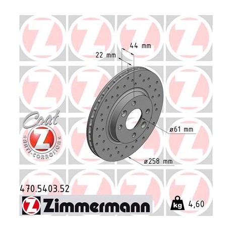 DISC ZIMMERMANN RENAULT/DACIA/MCC SPORT Z