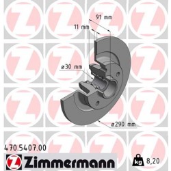 DISC ZIMMERMANN RENAULT incl. bearing set