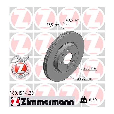 DISC ZIMMERMANN SAAB  Coat Z