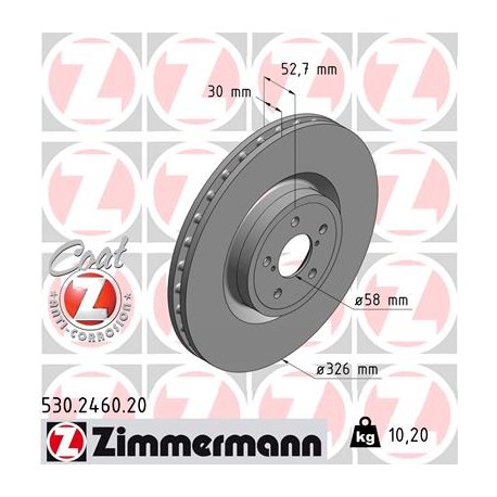 DISC ZIMMERMANN SUBARU Coat Z