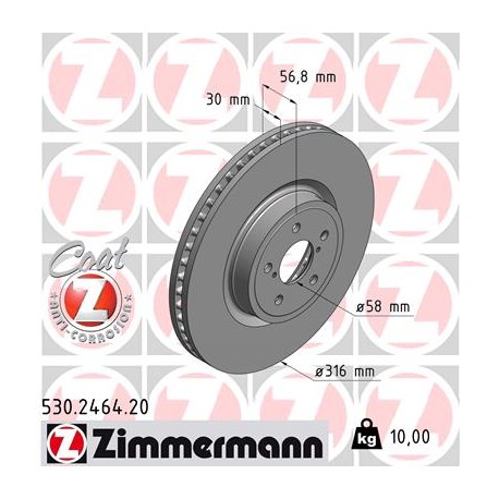 DISC ZIMMERMANN SUBARU Coat Z