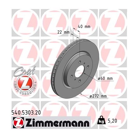 DISC ZIMMERMANN SUZUKI Coat Z