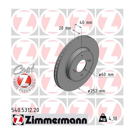 DISC ZIMMERMANN SUZUKI Coat Z