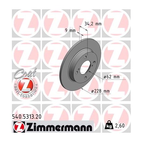 DISC ZIMMERMANN SUZUKI Coat Z