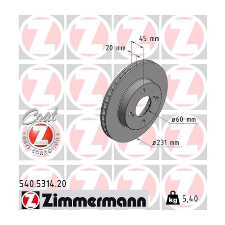 DISC ZIMMERMANN SUZUKI Coat Z