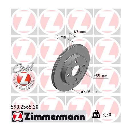 DISC ZIMMERMANN TOYOTA Coat Z