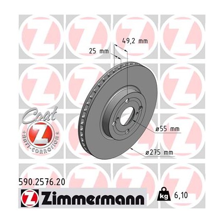 DISC ZIMMERMANN TOYOTA Coat Z