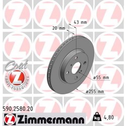 DISC ZIMMERMANN TOYOTA Coat Z