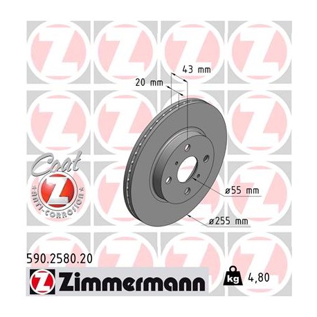 DISC ZIMMERMANN TOYOTA Coat Z