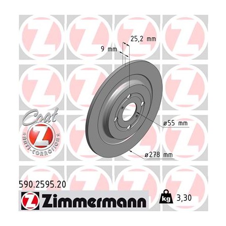 DISC ZIMMERMANN TOYOTA Coat Z