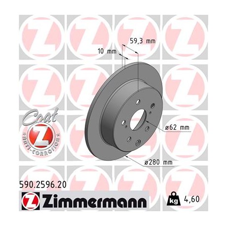 DISC ZIMMERMANN TOYOTA Coat Z