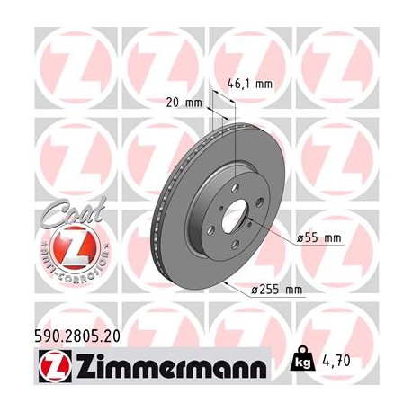 DISQUE ZIMMERMANN TOYOTA/ASTON MARTIN Coat Z