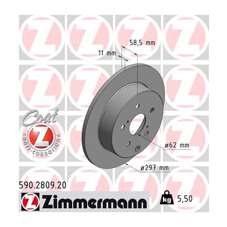 DISC ZIMMERMANN TOYOTA Coat Z