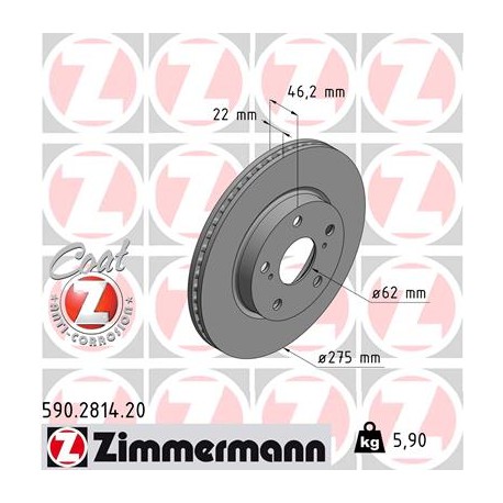 DISC ZIMMERMANN TOYOTA Coat Z