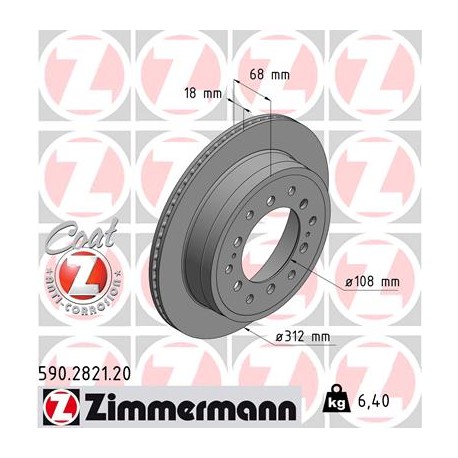 DISC ZIMMERMANN TOYOTA Coat Z