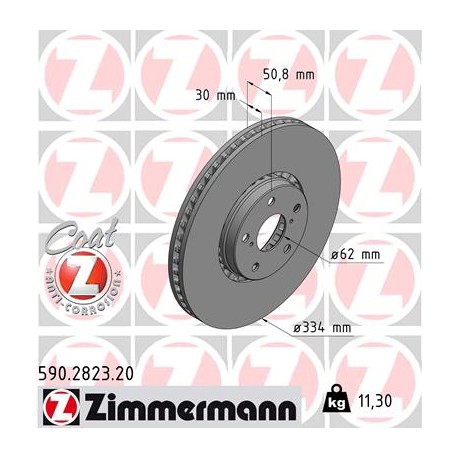 DISC ZIMMERMANN TOYOTA/LEXUS RIGHT  Coat Z