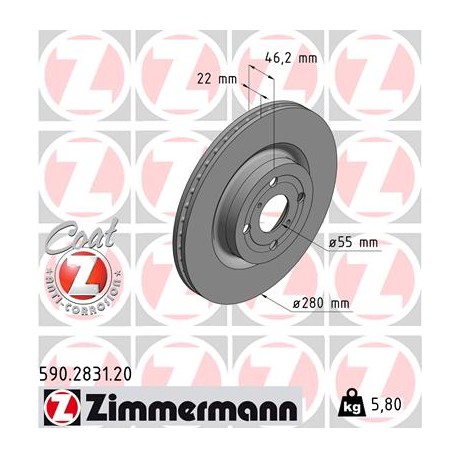 DISC ZIMMERMANN TOYOTA Coat Z