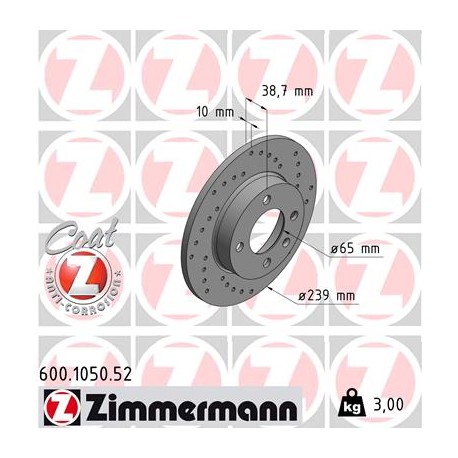 SCHIJF ZIMMERMANN VAG SPORT Z