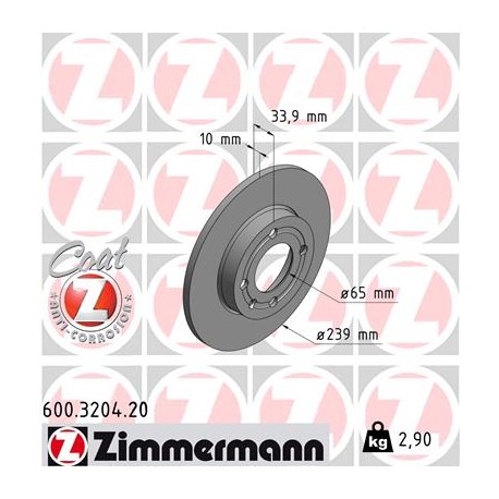 DISQUE ZIMMERMANN VAG Coat Z