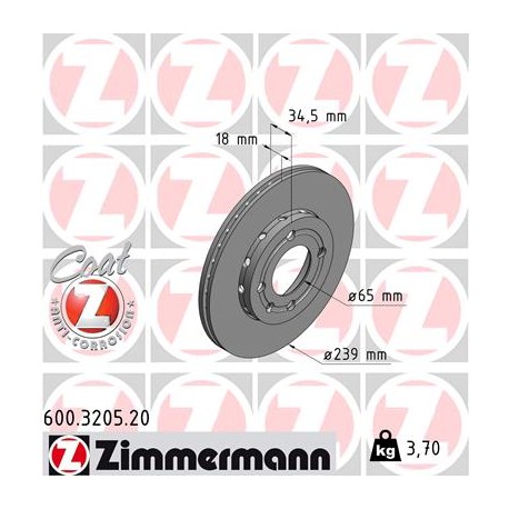 DISQUE ZIMMERMANN VAG Coat Z