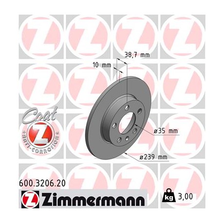 DISQUE ZIMMERMANN VAG Coat Z