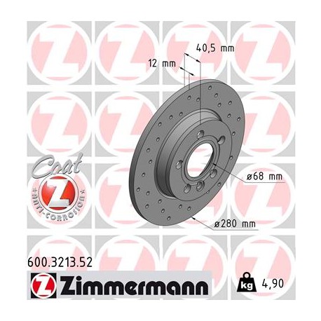 DISQUE ZIMMERMANN VAG SPORT Z