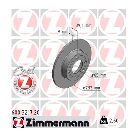 DISQUE ZIMMERMANN VAG Coat Z