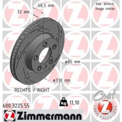 DISC ZIMMERMANN VAG/PORSCHE BLACK Z (RIGHT)