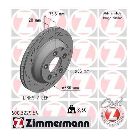 DISC ZIMMERMANN VAG/PORSCHE (LEFT)