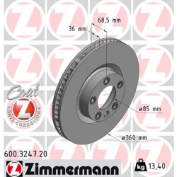 DISC ZIMMERMANN VAG/PORSCHE LEFT Coat Z