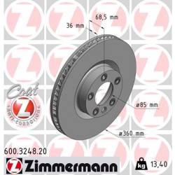 DISC ZIMMERMANN VAG/PORSCHE RIGHT Coat Z