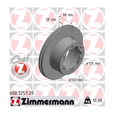 DISQUE ZIMMERMANN VAG Coat Z