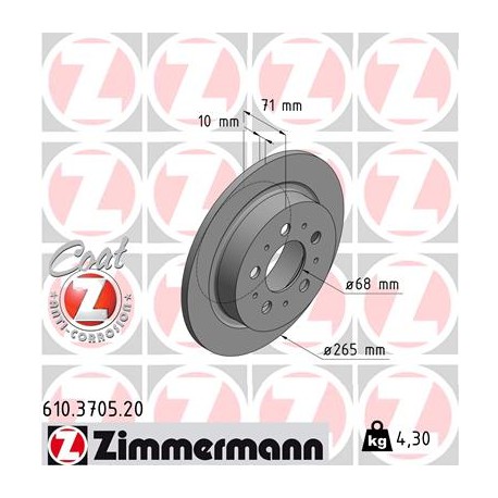 DISQUE ZIMMERMANN VOLVO Coat Z