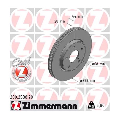 DISQUE ZIMMERMANN NISSAN Coat Z