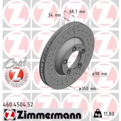 SCHIJF ZIMMERMANN PORSCHE SPORT Z LEFT ECE R90 approved