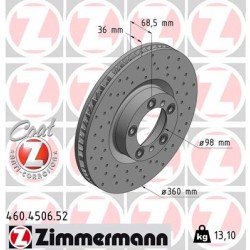 SCHIJF ZIMMERMANN PORSCHE SPORT Z LEFT ECE R90 approved